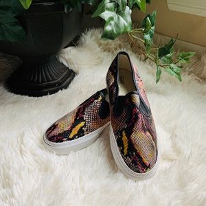 WMS Gap Faux leather snakeskin slip on sneakers